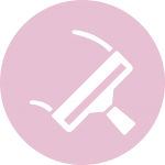 pink icon of window cleaning service